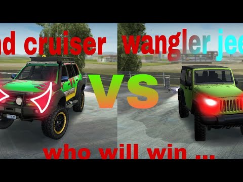 land cruiser vs Jeep Wrangler drag race extreme car driving simulator top speed 😱🥶🤬 who will win