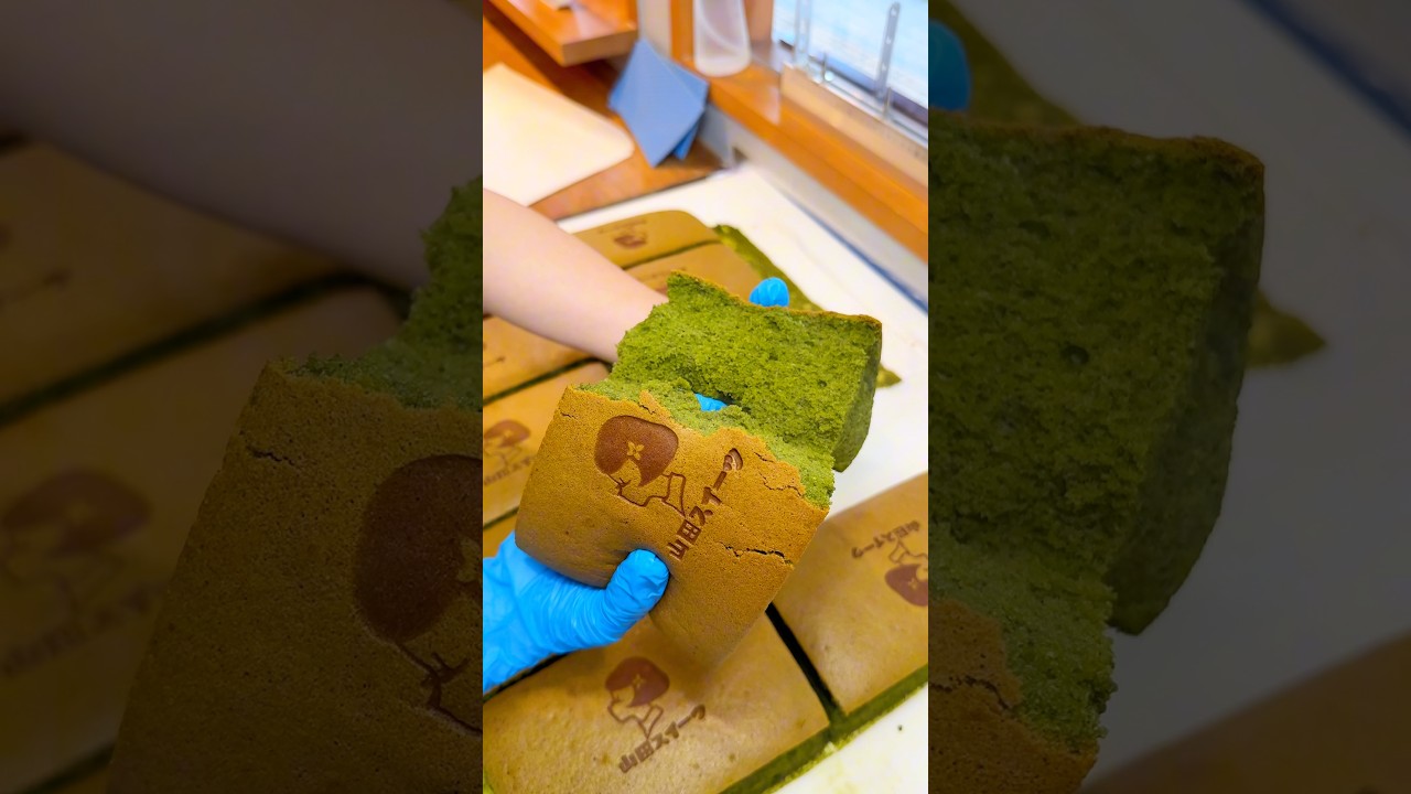 ふわとろ濃厚抹茶カステラ🍵#福岡グルメ #japanesefood #shorts
