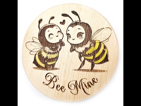 Funny Bee Themed Round Coaster