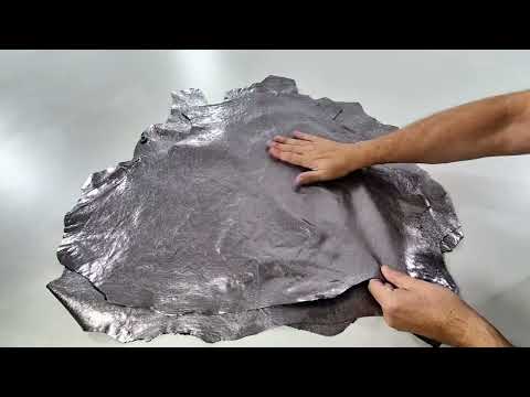 SILVER LAMINATED GOAT LEATHER  338