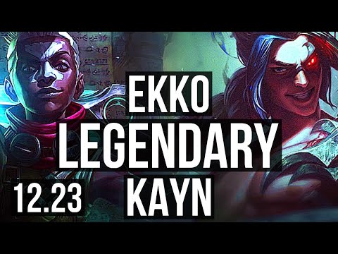 EKKO vs KAYN (JNG) | 19/0/4, Legendary, 6 solo kills, 400+ games | EUW Master | 12.23