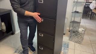 ๐๏ธ 4-Drawer Locking File Cabinet | Secure Metal Office Storage