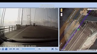 preview picture of video 'GPS付ドラレコで明石海峡大橋。GPS draiverecorder. Akashi Kaikyo Bridge'