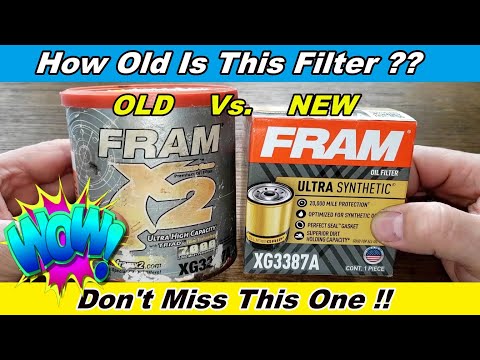 Fram Ultra XG3387A Oil Filter Cut Open vs. Old Fram XG3387A Oil Filter Cut Open