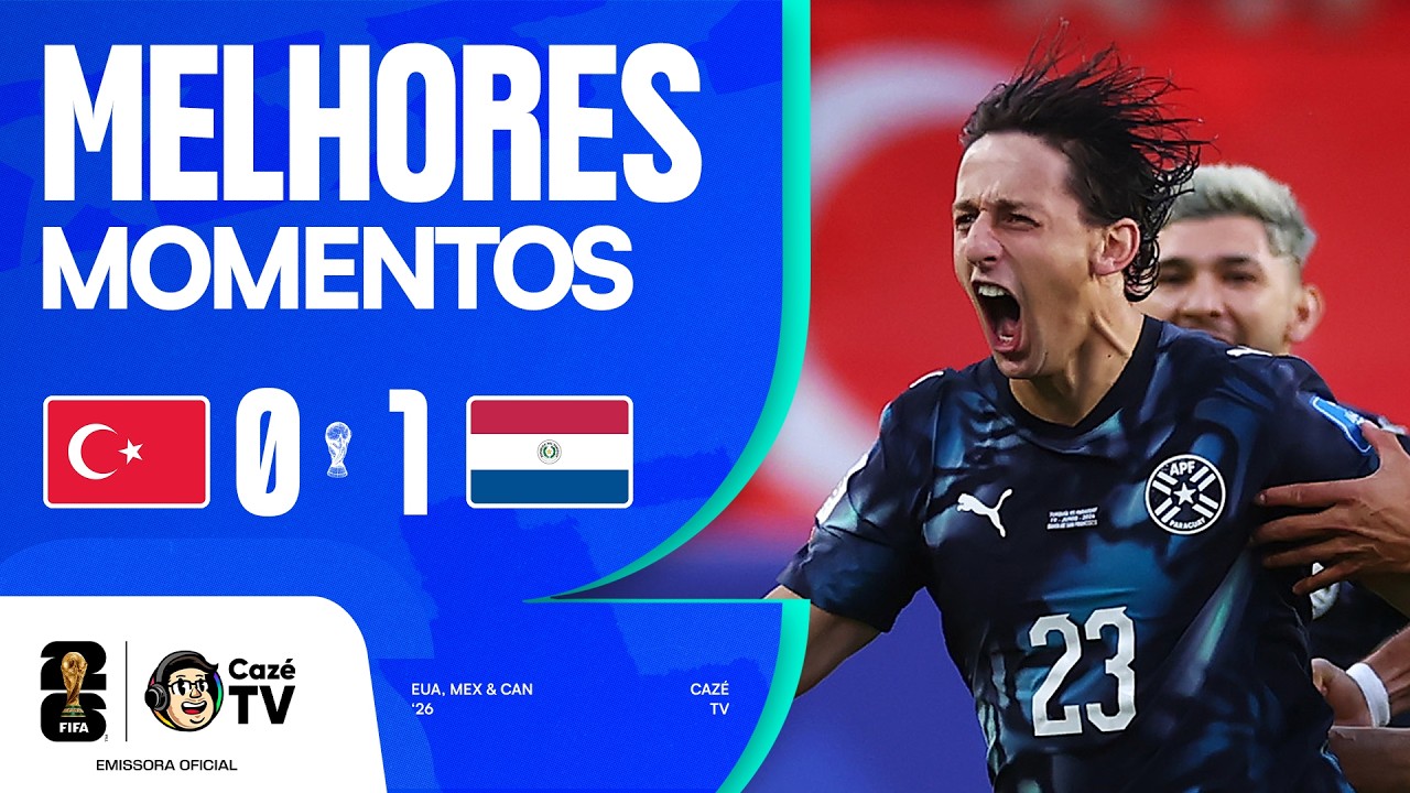 MELHORES MOMENTOS: TURQUIA 0 X 1 PARAGUAI | COPA DO MUNDO FIFA™ 2026 | 2ª RODADA | FASE DE GRUPOS