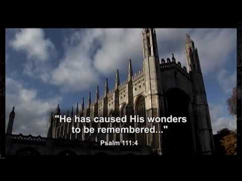 Why is Psalm 111 found over a door at Cambridge University?