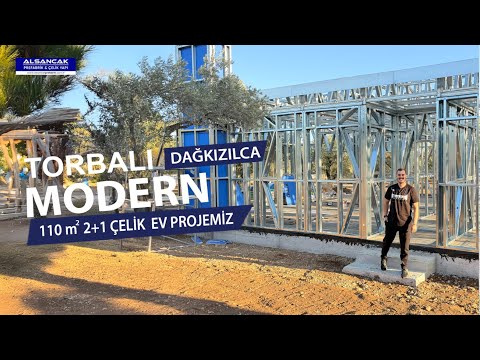Torbalı Dağkızılca'da 110 Metrekare 2+1 Modern Çelik Yapı Projemiz | Alsancak Prefabrik & Çelik Yapı