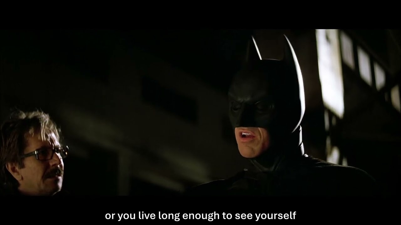 Dark Knight (2008) -  Either die a hero or you become the villain