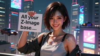 Z-Image Base - locally on your own PC in ComfyUI - great for LoRAs!