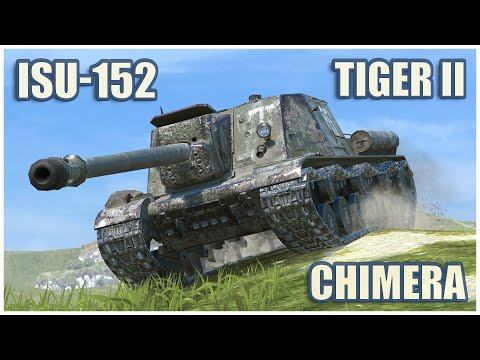 ISU-152, Tiger II & Chimera • WoT Blitz Gameplay