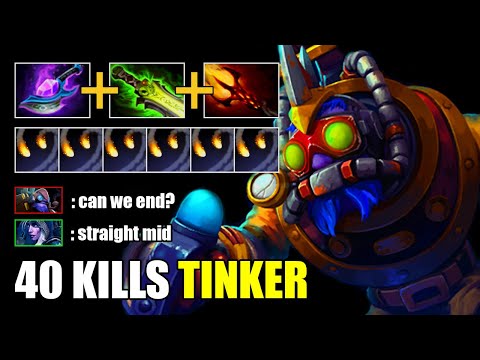 40 Kills Tinker Gameplay | Tinker Dota 2 Gameplay