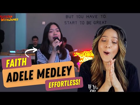 FIRST TIME hearing Faith ft. Fivein -  ADELE SONGS MEDLEY #LetsJamWithJames | REACTION!!