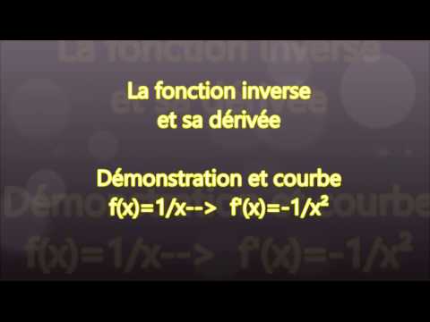 Première spécialité-La fonction inverse et sa fonction dérivée  - Démonstration et graphique