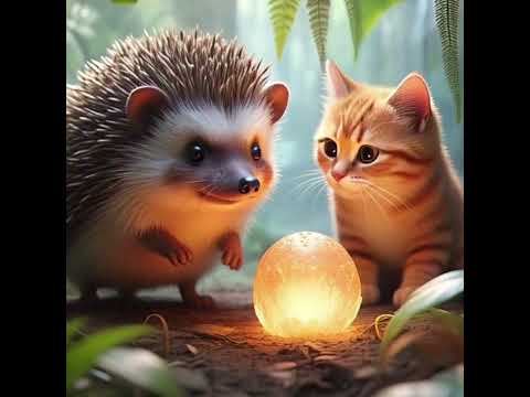 Cat and hedgehog find magic fruit in survival time #cat #cute #miawmiaw #hedgehog #fruit #magic