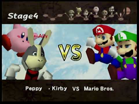 Smash Remix 1.4.0 Gameplay - 1P Game Peppy (Real N64)