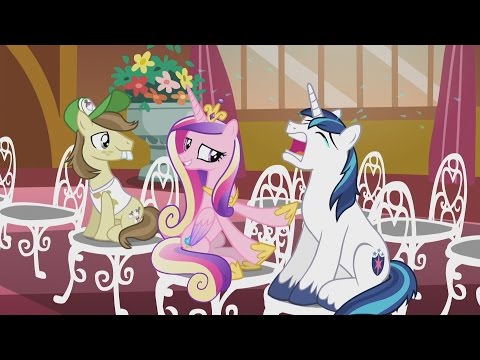 Princess Cadance & Shining Armor - It's alright. He always cries at weddings.