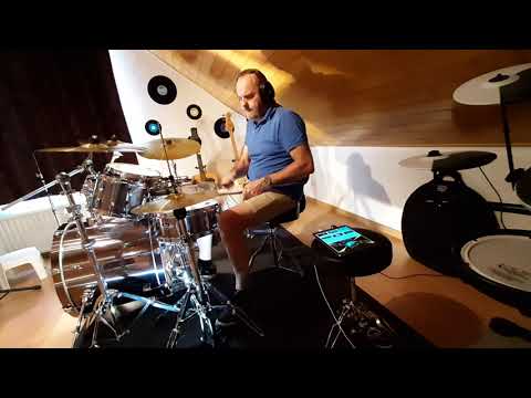 Powerful Shuffle Blues 80 bpm - drum cover John Luwit