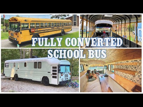 Family of 5 Build Their Dream Skoolie! *2 YEAR TIMELAPSE* Full Time Living! ￼