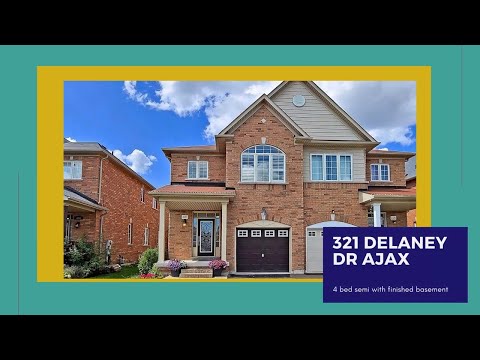 4 bed brick semi 321 Delaney Dr Ajax