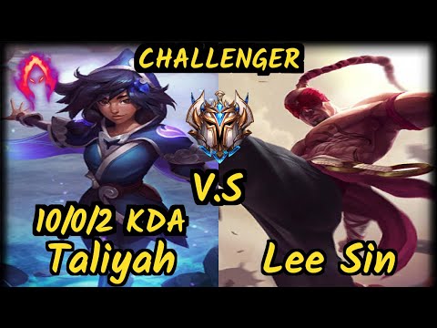 MRDS TynX (TALIYAH) vs LEE SIN - 10/0/2 KDA JUNGLE CHALLENGER GAMEPLAY - EUW