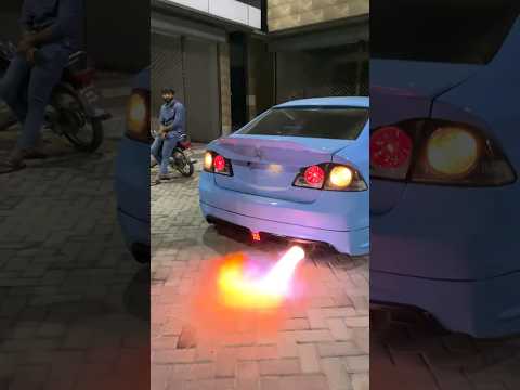 Back Fire Kit Installed Honda Civic  Reborn | Exhaust Back fire🔥 #backfire #exhaust #reborn #japan