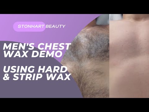 Men's Chest Wax Tutorial using Hard and Strip Wax