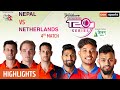 Nepal’s huge target chased by Netherlands! | Highlights | Nepal vs Netherlands |