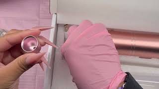 Brown fall stiletto set|trying out jello jello peel off|UNBOXING SAVILAND AIRBRUSH GELS&MACHINE