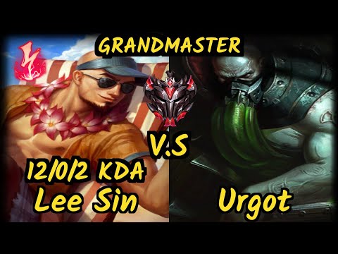 FLA Shrimp (LEE SIN) vs URGOT - 12/0/2 KDA JUNGLE GAMEPLAY - BR Ranked GRANDMASTER