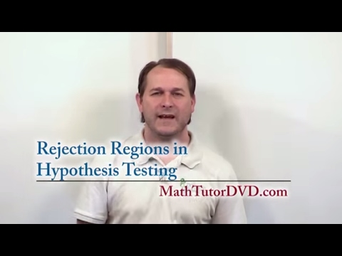 Lesson 10 - Rejection Regions In Hypothesis Testing (Statistics Tutor)
