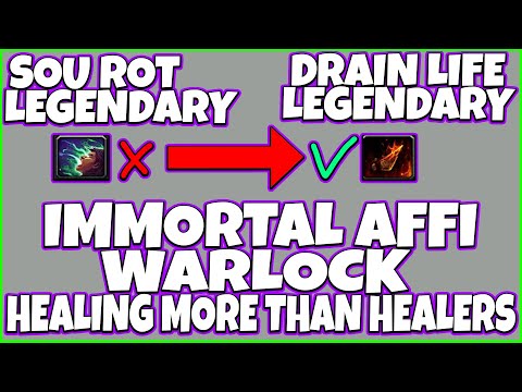Immortal Affliction Warlock Healing More Than Healers  Trying Out Drain Life Legendary in PvP 9.1.5