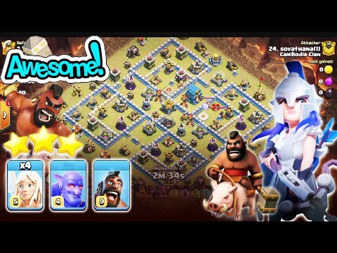 AWESOME!! NEW BOHOG ATTACK STRATEGY 2019 DESTROY TH12 3-STAR ( Clash of Clans )