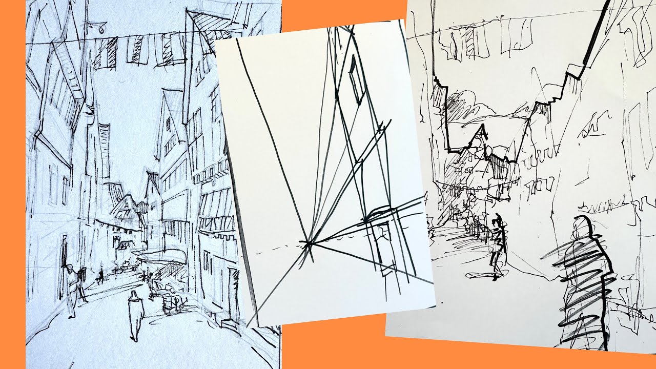 Malerei/Zeichnung - Raum/Perspektive - "Asymmetrische Raumkonstruktion mit und ohne Fluchtpunkt" (Level 1-3)