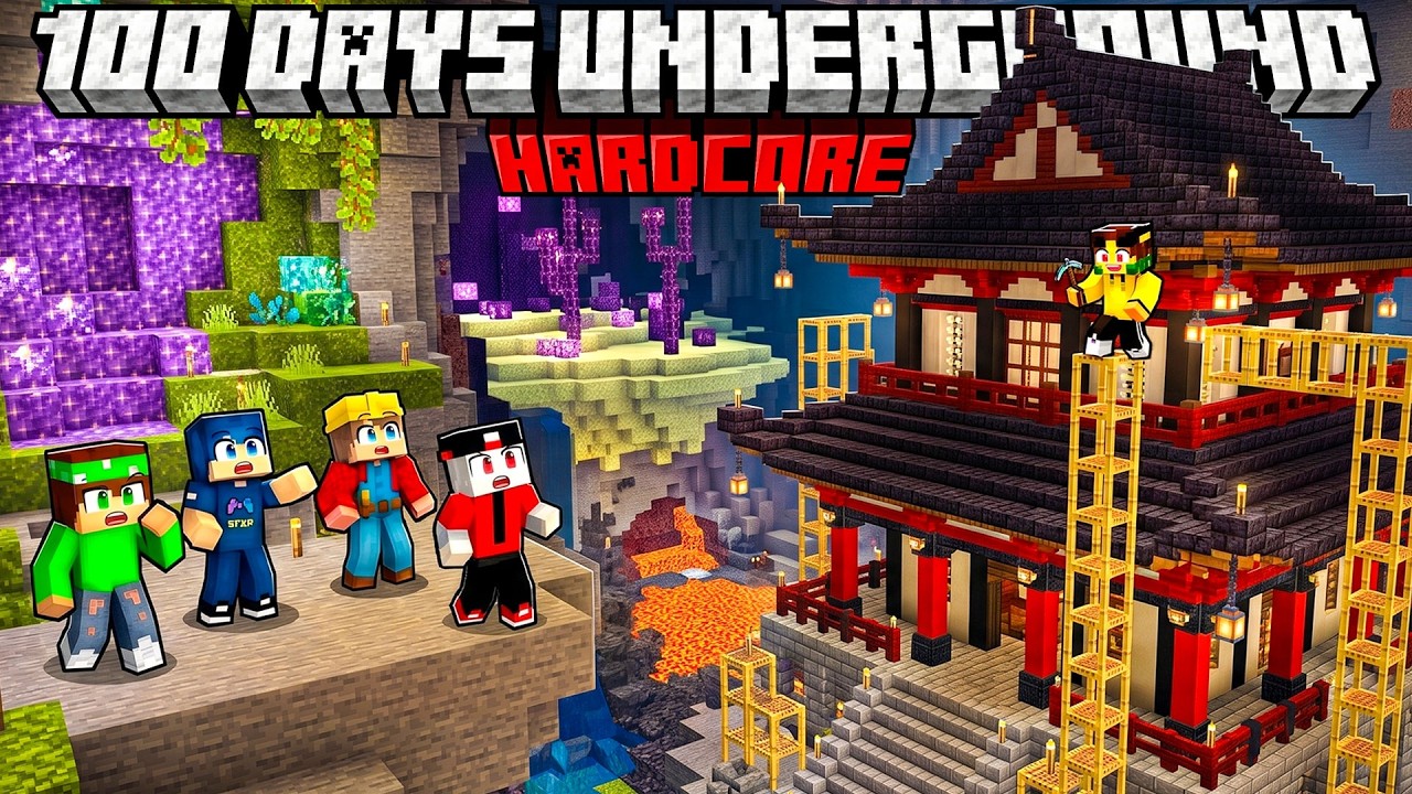 HO COSTRUITO LA CASA GIGANTE - 100 DAYS UNDERGROUND