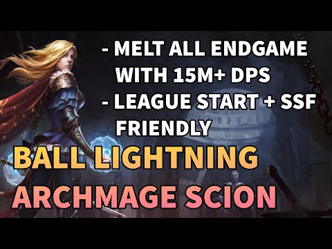 ARCHMAGE BALL LIGHTNING ASCENDANT - Melt It ALL With Just a Mana Flask - Path of Exile 3.11 Harvest