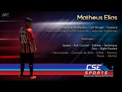 Matheus Elias (BRA) - 06/Jun/1999 - Atacante/Ponta/Meia (Forward/Winger/Offensive Midfielder)