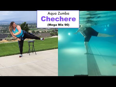 Aqua Zumba "Chechere" (Mega Mix 90) ---Split Screen---