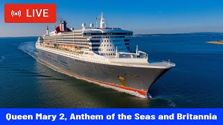 SHIPS TV - Arvia &  Nowegian Prima  Cruise Ships Departing Southampton Live Stream Ship Spotting