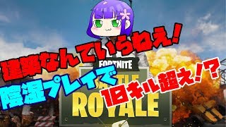 ヌーブがゆくフォートナイト＃３～隠密プレイすれば建築ヌーブでも１０キル超えれるの巻～～