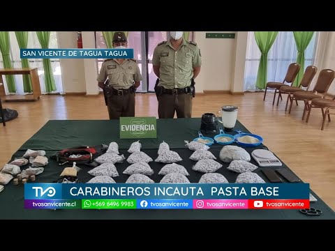 Carabineros incauta más 5 mil dosis de pasta base en San Vicente