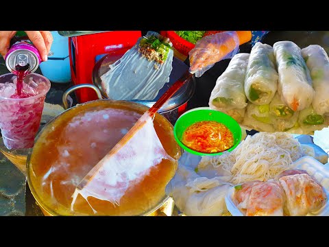 I Came To Eat Fresh Yummy Noodle Rolls @ Orussey Market With My Girl - Phnom Penh Street Food