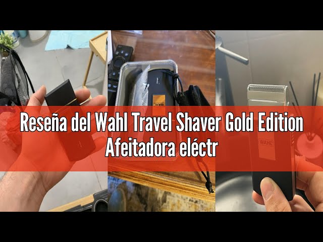 Vídeo relacionado con Wahl Travel Shaver Gold Edition Afeitadora eléctrica sin cable y recargable para hombre, óptimo para viajar, para cortar el pelo y la barba, compacta y portátil, Oro