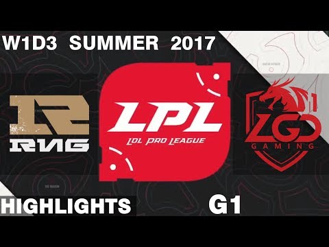 RNG vs LGD | Game 1 | HIGHLIGHTS | LPL SUMMER 2017 | Royal Never Give Up vs LGD Gaming