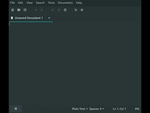 Typing in xed (Linux Mint)