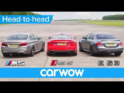 Mercedes-AMG E63 S v BMW M5 v Audi RS 5 DRAG & ROLLING RACE | Head2Head