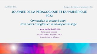 Journée de la pédagogique et du numérique - édition 2023 : Nathalie MORIN