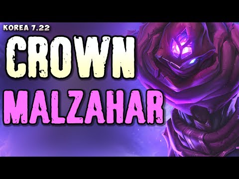 SSG Crown plays Malzahar mid v Ryze (SKT Sky) matchup - Korea patch 7.22