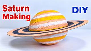 saturn model making using thermocol balls - diy - solar planets
