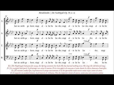 Mendelssohn | Die Nachtigall [Op. 59, n. 4; á 4; RIAS Kammerchor Berlin]