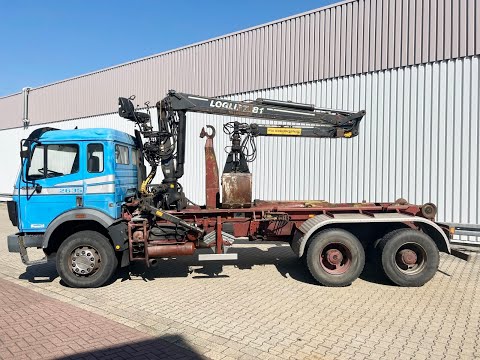 DAIMLER-BENZ - SK 2635 6x4, V8-Motor, Kran Hiab Loglift A81S75A
